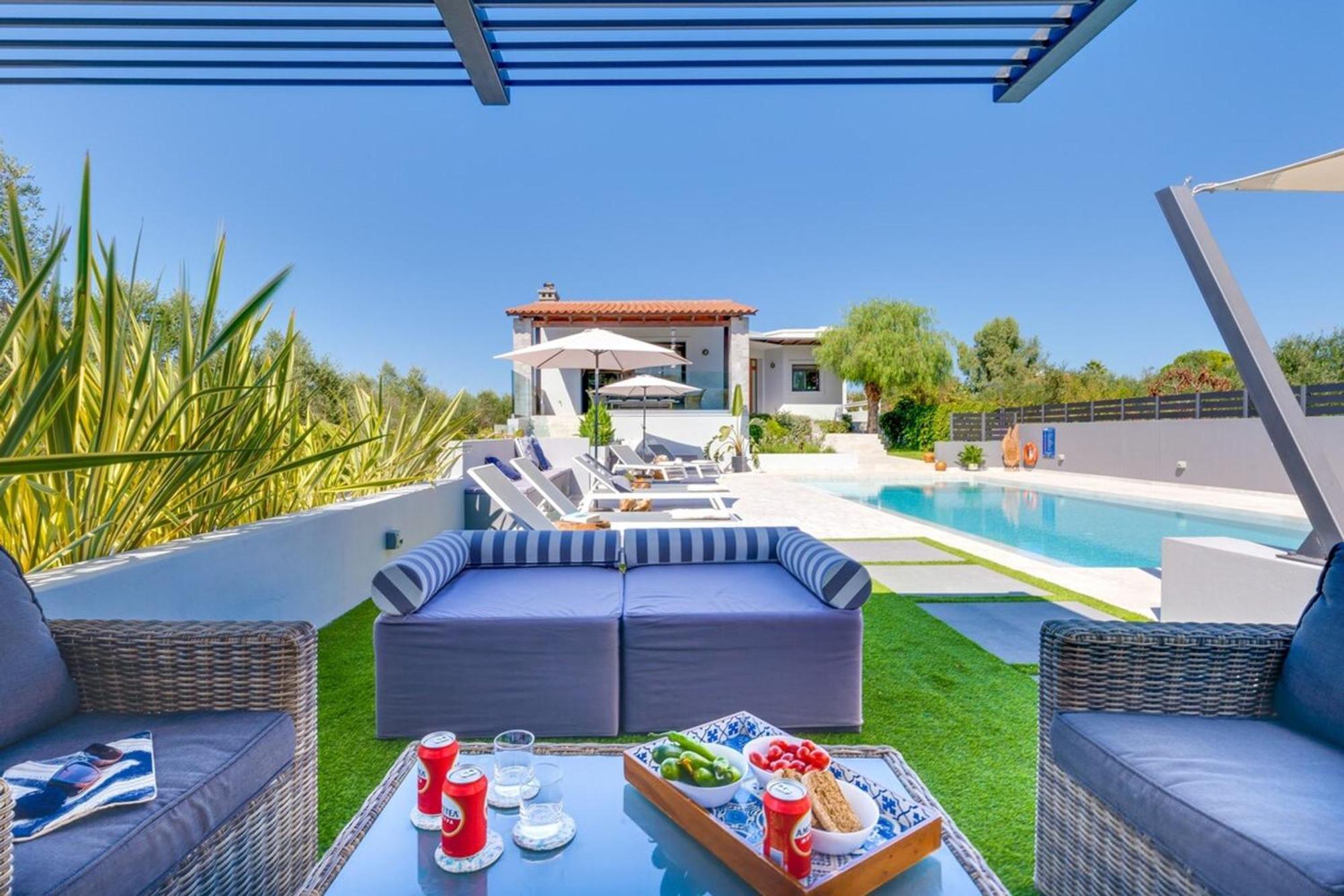 Villa Ampelaki - Premium Villa With Heated Pool Kounoupidhianá Exterior foto