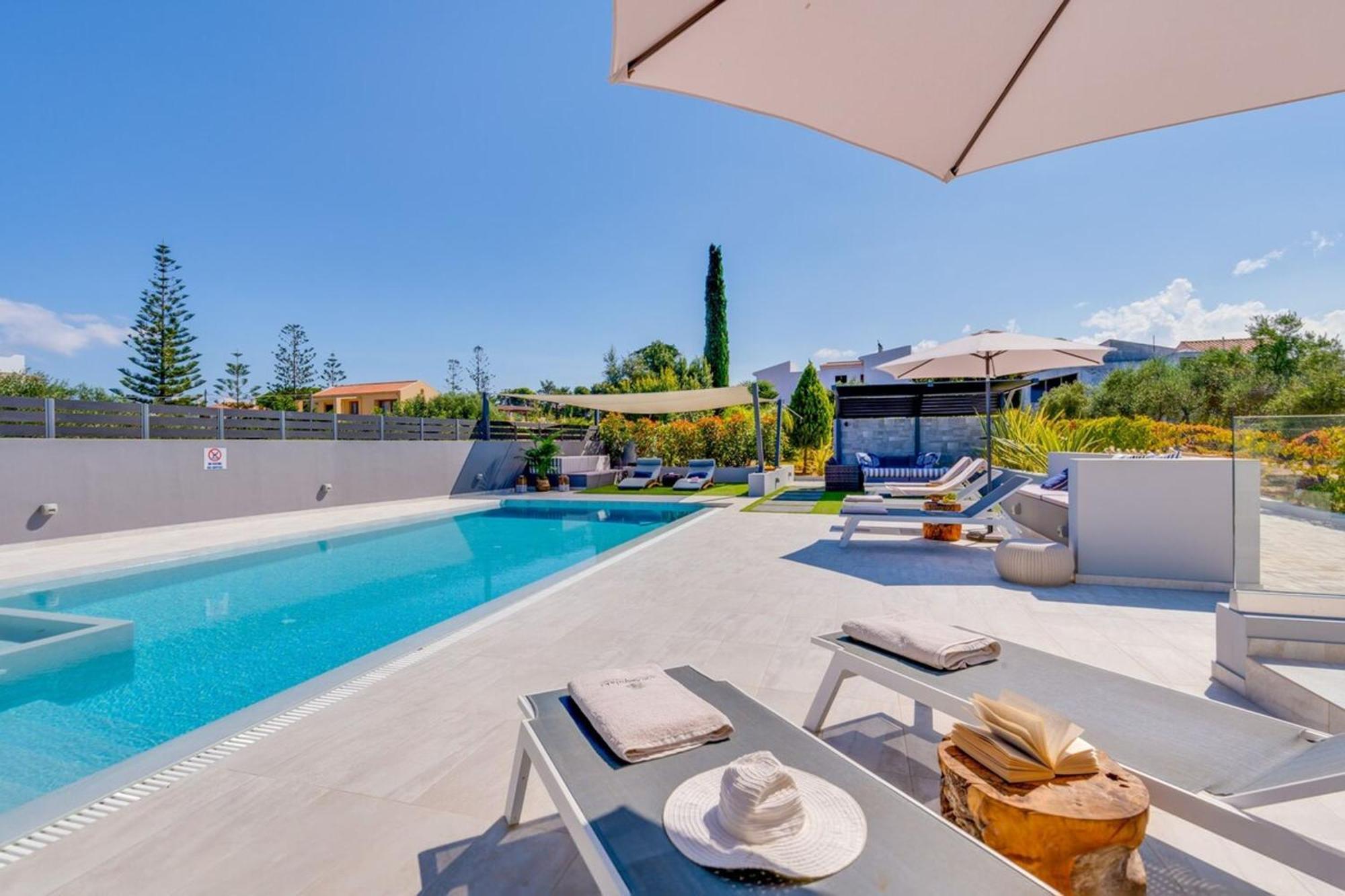 Villa Ampelaki - Premium Villa With Heated Pool Kounoupidhianá Exterior foto