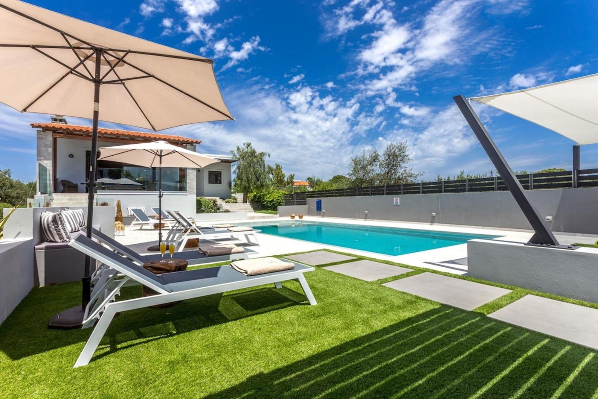 Villa Ampelaki - Premium Villa With Heated Pool Kounoupidhianá Exterior foto