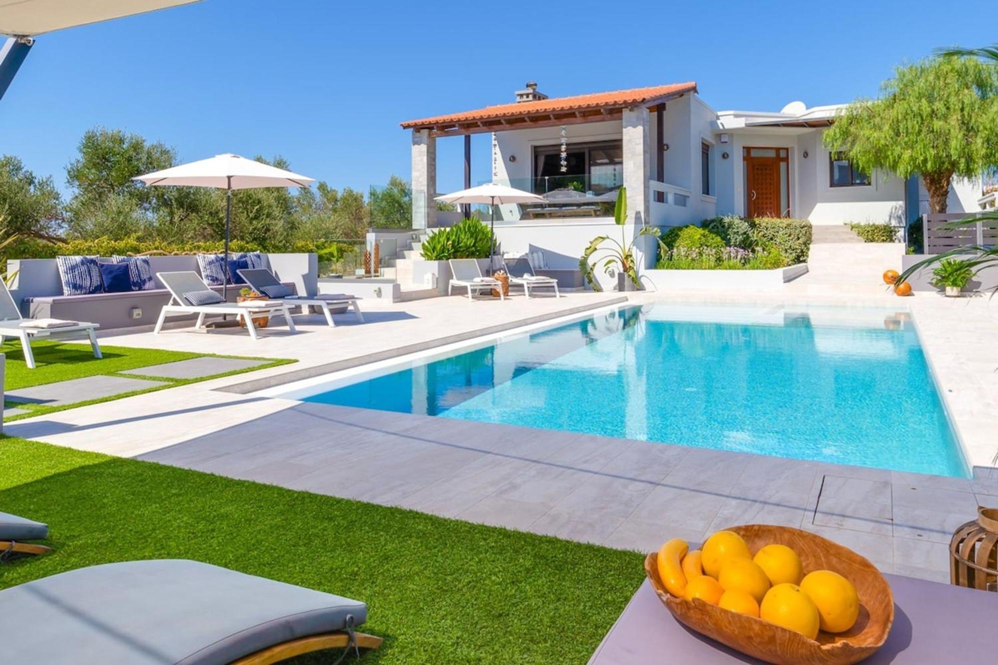 Villa Ampelaki - Premium Villa With Heated Pool Kounoupidhianá Exterior foto