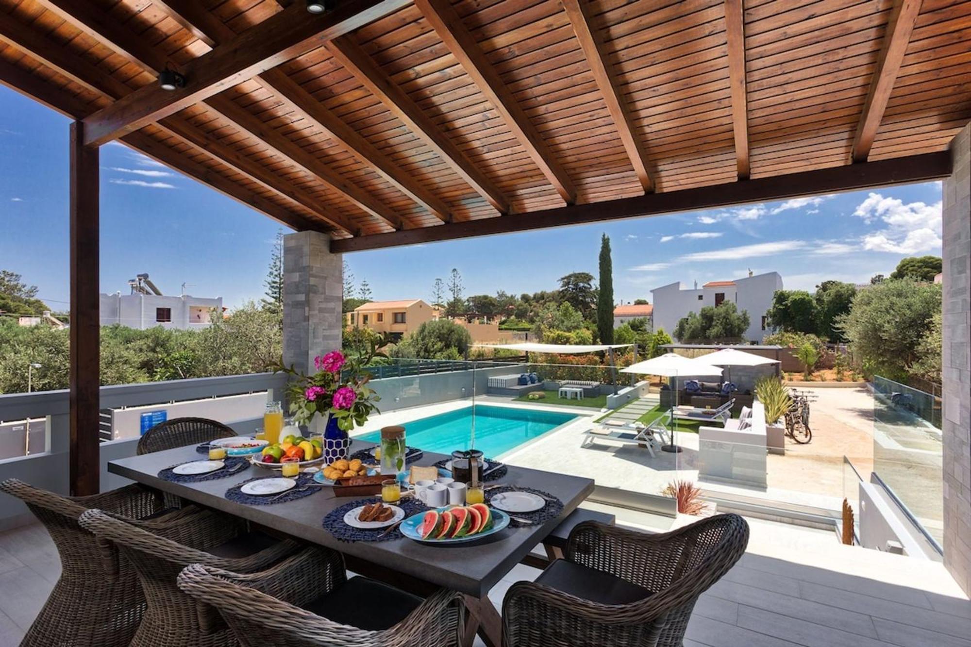 Villa Ampelaki - Premium Villa With Heated Pool Kounoupidhianá Exterior foto
